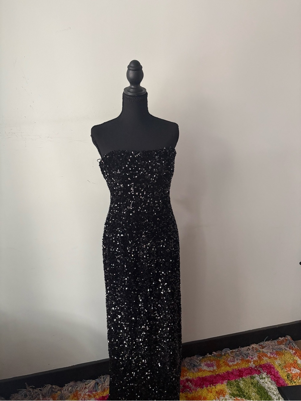 Anthropologie Helsi Strapless Sequin Midi Dress